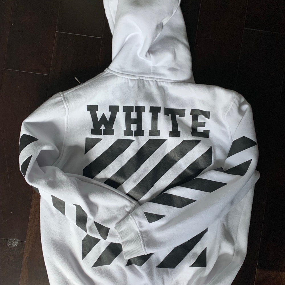 White and Black Off-White Hoodie Replica